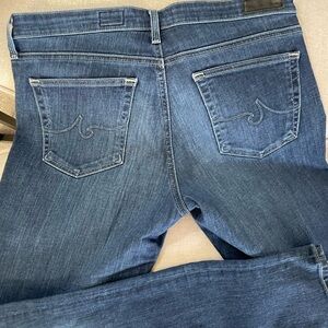 AG Adriano Goldschmied Dark Blue Straight Leg Jeans